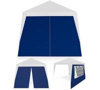 Deuba 2X Paredes Laterales para Pabellón 3x3m Ventana y Cremallera Lona Hidrófuga Azul Accesorio Gazebo