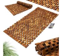 Deuba Alfombra de Baño de Madera de Acacia 80x50cm Alfombrilla para Ducha Sauna SPA Certificado FSC