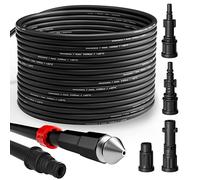DEUBA Desatascador Tuberias a Presion 15m 160Bar | Compatible Karcher K2-K7 Bosch, Kit, Manguera Limpieza, Desague, Fregadero, Herramientas, 4 Adaptadores, Limpiadoras, Eficaz