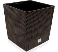 Deuba® Macetero 64L 40x40x41cm Maceta Interna Aspecto Ratán Asas | Jardinera, Plantas, Flores, Interior, Exterior, Marrón, Maceteros bajos, Cuadrado