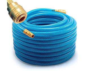 Deuba Manguera Compresor de Aire 20m 15Bar 1/4' Ø 6mm Mangueras Neumáticas Refuerzo Tela Acople Rápido