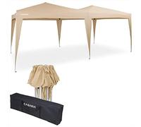 Deuba Pabellón de Jardin cenador Capri 3x6 m Carpa Plegable de jardín Pop Up para Eventos Camping, Color:Crema