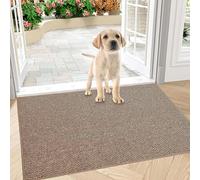 Deurmat - 80 x 100 cm - Fabricada en microfibra - Antideslizante - Lavable a máquina - Color marrón