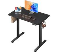 DEVAISE Escritorio Elevable Eléctrico 100 x 60 cm, Mesa Regulable Altura Eléctrico con un Tablero Entero y Función de Memoria, Mesa Elevable Escritorio para Oficina y Trabajo, Negro