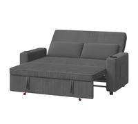 Devoko Sofá Cama Convertible, Loveseat de 2 Plazas con Descansaespaldas Ajustable, Sofá Pequeño Retráctil de Tela de Corduroy Moderna, Color Gris, para Sala de Estar y Dormitorio