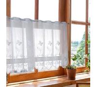 Devola Visillo jacquard, diseño floral, 100 x 60 cm, 1 unidad