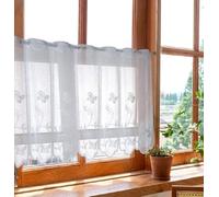 Devola Visillo jacquard, diseño floral, 120 x 60 cm, 1 unidad