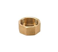 DeVow 1/8 "1/4" 3/8 "1/2" 3/4 "1" BSP hilo femenino macho tapón de extremo de codo de latón adaptador de conector acoplador de instalación de tubería en T(Cap-F (Outer Hex),1/4")