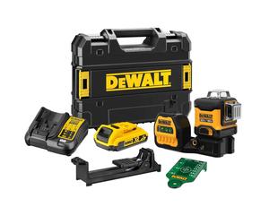 DeWALT - 12/18V AKU láser de cruz verde, 1x batería 2.0 Ah XR, cargador DCE089D1G18