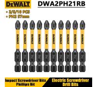 DEWALT 2/5/10 Uds PH2 57mm puntas de destornillador de impacto punta Phillips puntas de destornillador eléctrico accesorios de herramientas eléctricas DWA2PH21RB DWA2PH21RB 10PCS