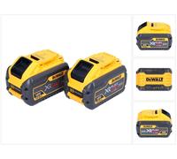 DeWalt 2x Baterías DCB 548 18 V / 54 V máx. 12 Ah / 12000 mAh Li-Ion XR FLEXVOLT - con indicador de nivel de carga