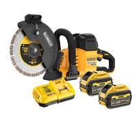 DeWALT - 54V AKU tronzadora de hormigón 230 mm, 2x batería 9,0 Ah FLEXVOLT, cargador DCS691X2