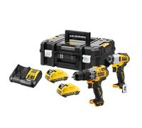 DEWALT 5596X2111 - Kit taladro percutor batería 12 XR + atornillador de impacto XR2 bat. 3Ah
