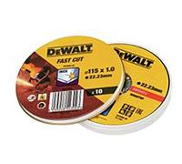 DeWalt Discos de lija DT3506 - Juego de 10 inoxidables 115 x 1 mm en caja de metal