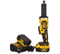DeWALT - Amoladora recta AKU 18V, 2x batería 5,0 Ah, cargador DCG426P2