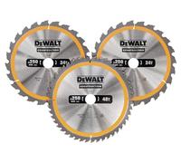 DeWALT – Juego de 3 piezas de hojas de sierra para madera DT1963 250x30 mm