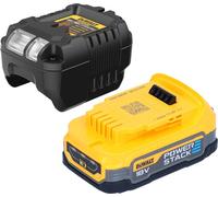 DeWalt DCB 1102 E1 Juego de batería de arranque 18 V con 1x batería Powerstack 1,7 Ah + cargador DCB 1102