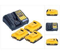 DeWalt DCB 1104 D3 Set de batería de arranque 12 V / 18 V 3x batería 2,0 Ah + cargador DCB 1104