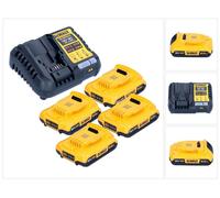 DeWalt DCB 1104 D4 Set de batería de arranque 12 V / 18 V 4x batería 2,0 Ah + cargador DCB 1104