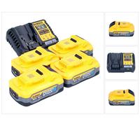 DeWalt DCB 1104 H4 Set de batería de arranque 12 V / 18 V 4x batería Powerstack 5,0 Ah + cargador DCB 1104