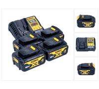 DeWalt DCB 1104 M4 set de batería de arranque 12 V / 18 V 4x batería 4,0 Ah + cargador DCB 1104