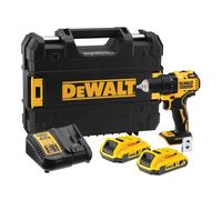 DeWalt DCD708D1T-QW 18V XR Brushless - Taladro atornillador inalámbrico (65 Nm, 2 marchas, portabrocas de 13 mm, 1 batería de 2,0 Ah, cargador y maletín TSTAK)