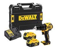 DeWalt Taladro percutor a batería compacto DCD709P2T 18V con 2 baterías Li-Ion XR 5,0 Ah y cargador