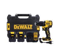 DeWalt DCD709S2T-QW - Taladro Percutor sin escobillas XR 18V 13mm 65Nm con 2 baterías Li-Ion 1,5Ah y maletín TSTAK, Arándano