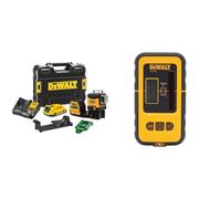 DeWalt DCE089D1G-QW DCE089D1G-QW-Láser autonivelante de 3 lineas de 360º + DE0892G-XJ DE0892G-XJ-Detector de líneas para láseres Verdes