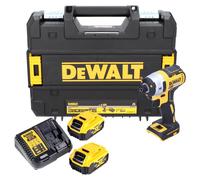 DeWALT DCF 887 P2 Atornillador de impacto sin escobillas XR 18V en maletín TSTAK + 2x Batería DCB 184 5,0 Ah + Cargador DCB 115