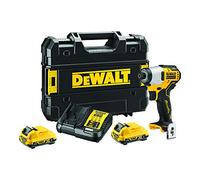 DeWalt Atornillador de impacto DCF801D2-QW 12V sin escobillas 2x2Ah Li-Ion TSTAK, pinza y cargador XR