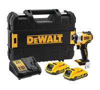 DeWalt Atornillador de Impacto DCF809D2T-QW 18V 1/4" 190Nm 3200 RPM Batería 2 Ah Negro/Amarillo