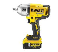 DeWalt DCF899HP2-QW - Llave Impacto a Batería Sin Escobillas Xr 18V 1/2" Alto Par 950Nm con Anillo de Retención Li-Ion 5,0Ah con Maletín TSTak