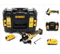 DeWALT DCG 405 Mini Amoladora a batería XR 18V en maletín TSTAK + 1x Batería DCB 183 2,0 Ah - Sin cargador incluido