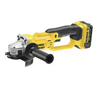 DEWALT DCG412M2-QW - Mini-amoladora XR 18V, 4.0 Ah, 7,000 rpm, Disco de 125 mm, Freno Electrónico, Cambio Rápido de Disco, Incluye 2 Baterías, Cargador Multivoltaje, Empuñadura y Maletín de Transporte