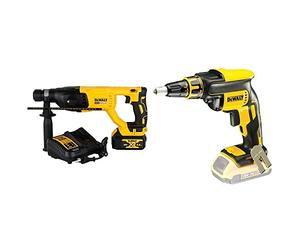 Dewalt Dch133M1-Qw-Martillo Electroneumático Sin Escobillas Xr 18V Sds-Plus 3 Modos, 18 V + Dcf620N-Xj - Tornillo Destornillador Drywall Sin Escobillas Inalámbrico