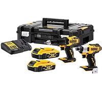 DEWALT DCK2061D2T-QW - KIT XR 18V = DCD708 Taladro Atornillador + DCF809 Atornillador Impacto + 2 baterías Li-Ion 2Ah + maletín TSTAK II