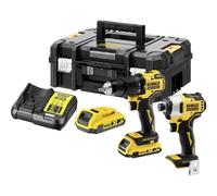 DeWalt – Juego taladro y llave de impacto AKU DCK2062D2T – 18 V, 2 baterías de 2,0 Ah, cargador