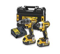 DeWALT Kit atornillador perforador y destornillador de impacto DCK268P2T 18V 2x5,0 Ah XR con cargador