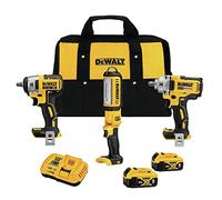 DeWALT DCK302P2 20V MAX XR - Kit combinado de 3 herramientas inalámbricas sin escobillas para automóviles