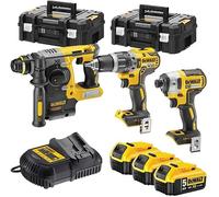 Dewalt dck368p3t-qw - triple kit de taladro percutor compacto, atornil