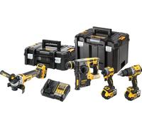 DEWALT DCK429P3T-QW, juego de herramientas que incluye: DCD805, DCG405, DCH273 y DCF850, 18 V, color y amarillo (DCK429P3T-QW)