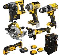 DEWALT DCK755P3T - Lote de 7 herramientas de 18 V (3 x 5,0 Ah) en 3 cajas T-STAK