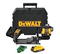 DEWALT Nivel láser autonivelante DCLE34031D1 3 líneas 360° verde 18V con batería 2.0 Ah y cargador