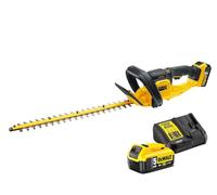 DeWalt DCM563P1-QW - Cortasetos sin escobillas, XR 18 V con batería Li-Ion 5, 0 Ah, 55 cm, 19 mm