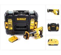 DeWALT DCS 367 NT Sierra sable compacta a batería XR 18V en maletín TSTAK + 1x Batería DCB 183 2,0 Ah - Sin cargador incluido