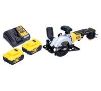 DeWalt DCS 571 P2 Sierra circular sin cable 18 V 115 mm sin escobillas + 2x batería 5,0 Ah + cargador