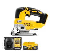DeWalt DCS334N - Sierra de calar sin escobillas de 18 V con 1 batería DCB184 de 5.0 Ah y cargador DCB115