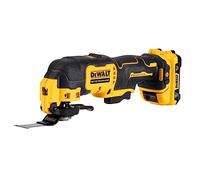 DeWalt DCS353D2-QW, Multiherramienta oscilante, Sin escobillas, Adaptador Multifit, Luz LED, Juego de 29 accesorios, 2 baterías, cargador y Maletín TSTAK