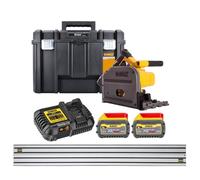 Dewalt DCS520T2 54 V XR FLEXVOLT Sierra de inmersión inalámbrica de 165 mm - 2 x 6,0 Ah + raíles de guía